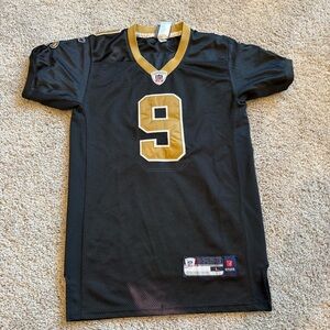 New Orleans Saints #9 Drew Brees Black & Gold NFL Replica Jersey Youth Size L